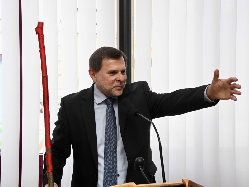 Redner am Pult