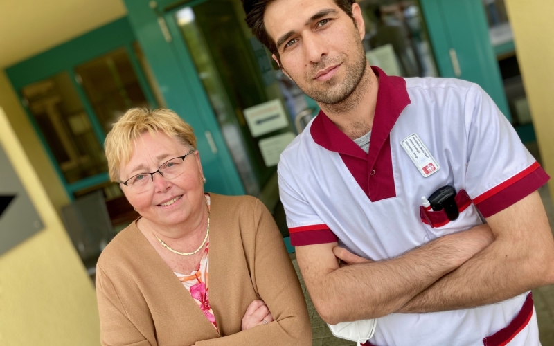 Zwei Personen im Portrait