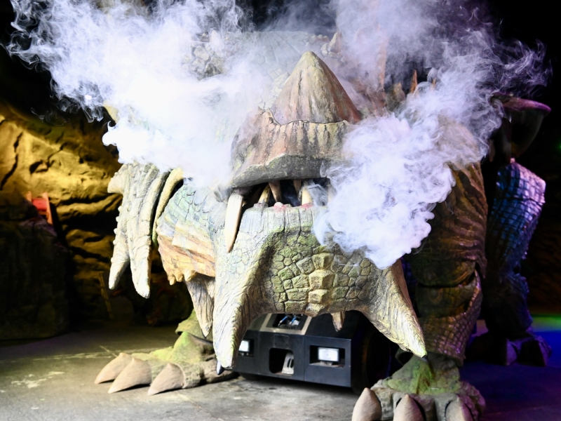 Drache mit Rauch aus dem Maul