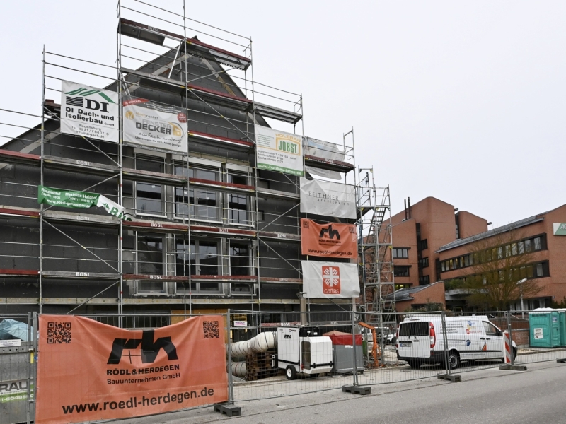 Au&szlig;enaufnahme einer Baustelle