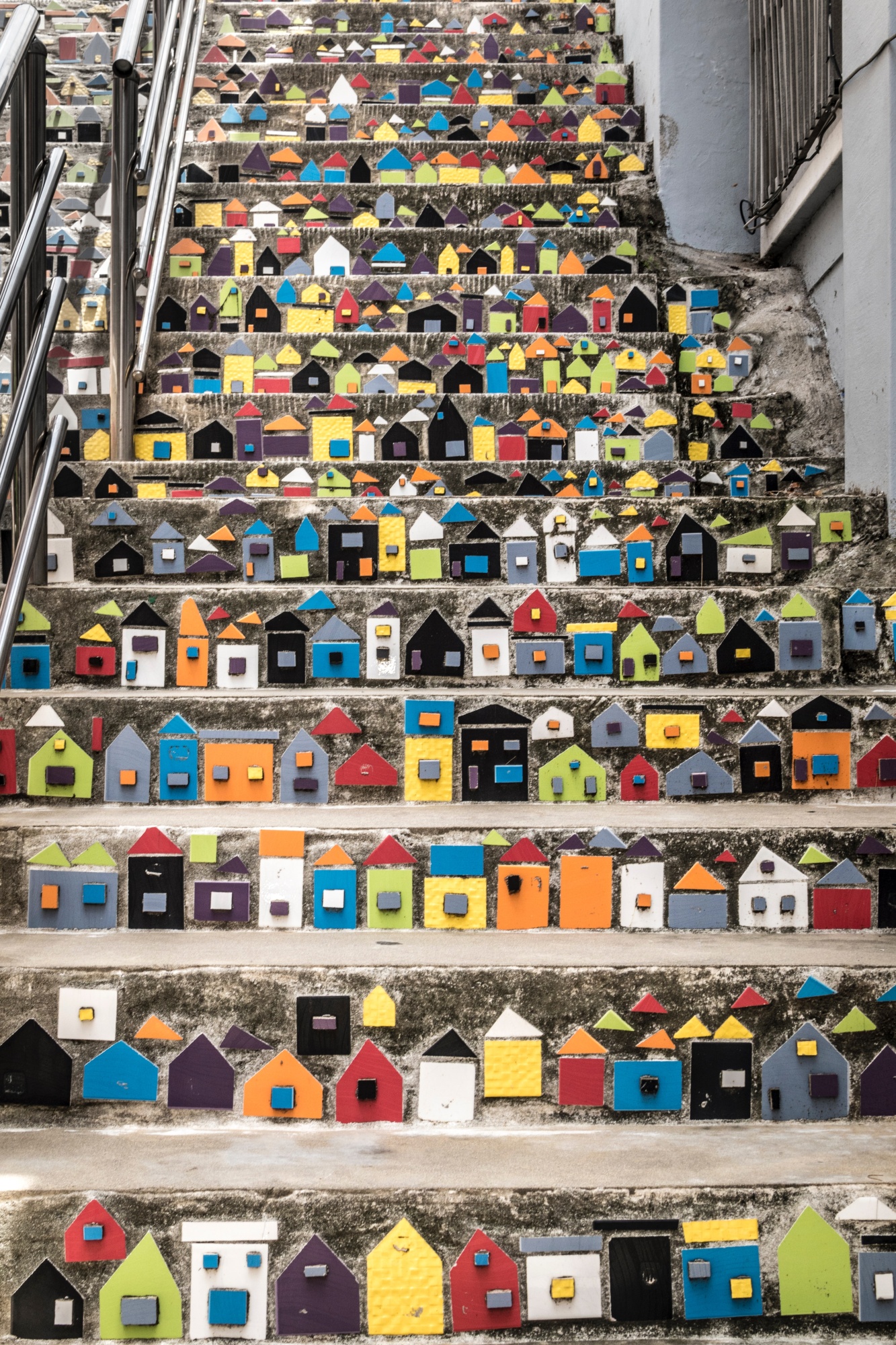 Kunst an einer Treppe